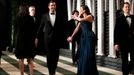 Aaron Rogers and Olivia Munn arrive at the 2015 Vanity Fair Oscar Party in Beverly Hills