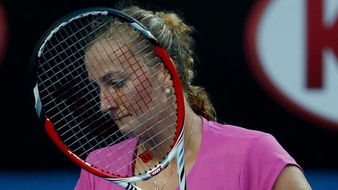 Zklamaná Petra Kvitová po výbuchu na Australian Open.