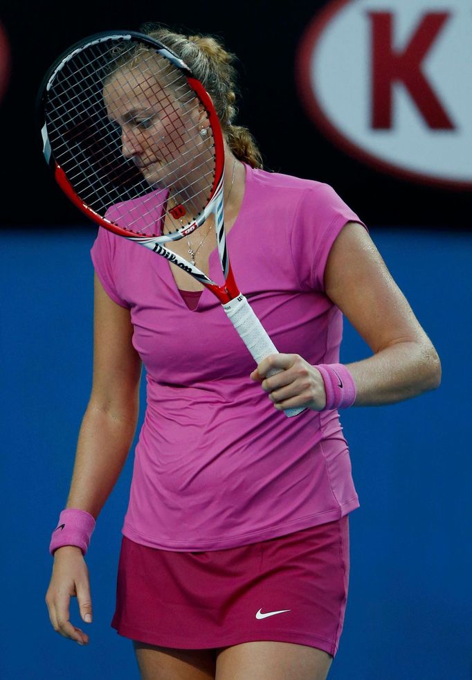 Petra Kvitová smutní po vyřazení z Australian open 2014