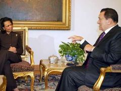 Egyptský prezident Husní Mubarak během středečního setkání s Condolleezzou Riceovou pouze zopakoval slova ministra zahraničí.