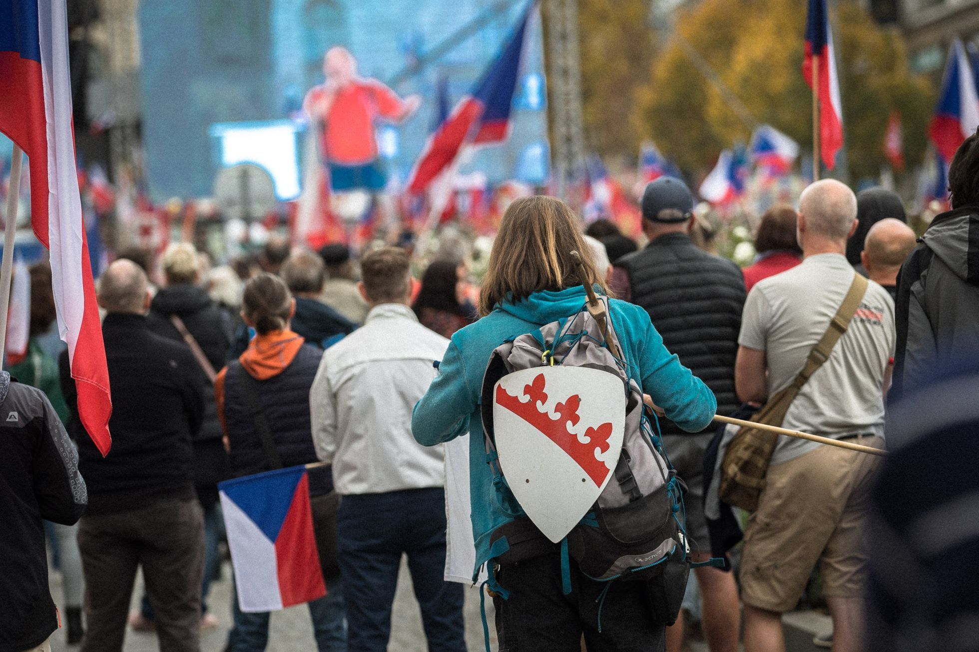 Protivládní demonstrace za demisi vlády 28. října 2022, Václavské náměstí