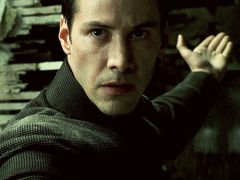 Keanu Reeves v prvním Matrixu.