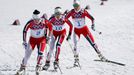 Soči 2014, 30 km Ž: Marit Björgenová (2), Kristin Störmerová-Steiraová (10) a Therese Johaugová