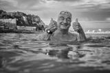 Legenda dálkového plavání Scott Lautman při tréninku v anglickém Doveru, 10. 9. 2023.