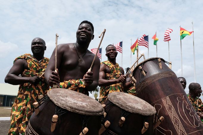 Ghanská metropole Accra během návštěvy Melanie Trumpové