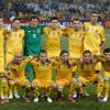 Ukrajinská fotbalová reprezentace ped utkáním s Francií ve skupině D na Euru 2012