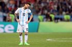 Lionel Messi v zápase Argentina - Chorvatsko na MS 2018