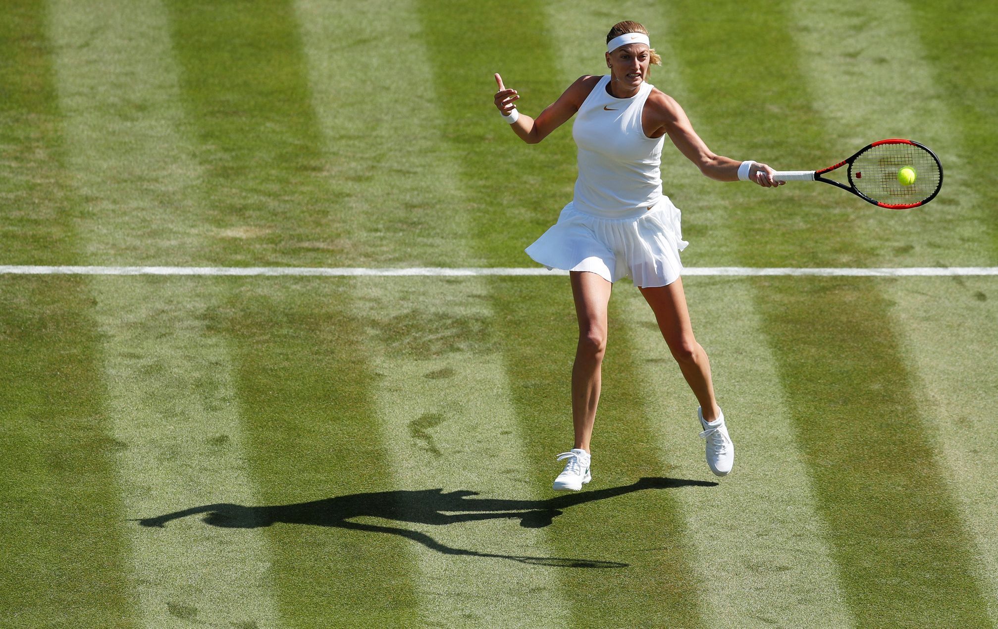 Petra Kvitová v prvním kole Wimbledonu 2018