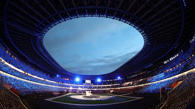 Slavnostní zakončení OH 2020 v Tokiu - Olympijský stadion na začátku ceremoniálu