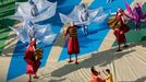 Performers take part in the 2014 World Cup opening ceremony at the Corinthians arena in Sao Paulo June 12, 2014. REUTERS/Fabrizio Bensch (BRAZIL - Tags: SOCCER SPORT WORL