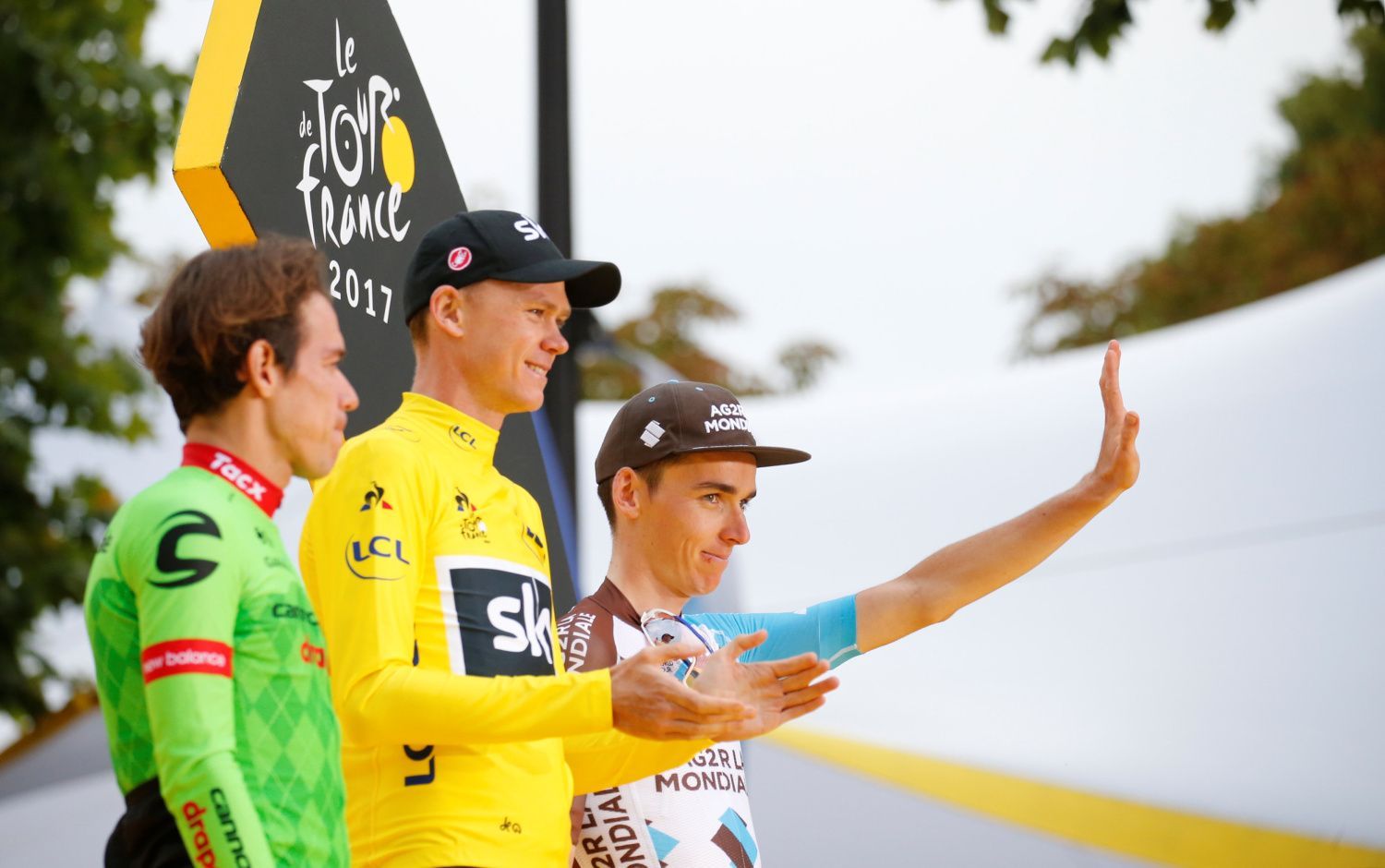 Tour de France 2017: Rigoberto Urán, Chris Froome a Romain Bardet