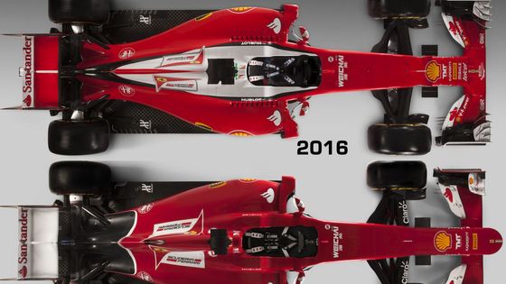 Prohlédněte si nový monopost Ferrari, který má Sebastiana Vettela dovézt k pátému titulu mistra světa, a také letošní formule 1 od Red Bullu a Williamsu.