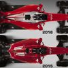 F1. Ferrari SF15-T (2015) vs.SF16-H (2016)