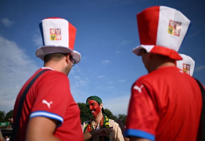 Čeští fanoušci před zápasem Eura 2024 Portugalsko - Česko