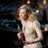 Blanchett speaks on stage after she won best actress for her work in 'Blue Jasmine&quot; at the 86th Academy Awards in Hollywood