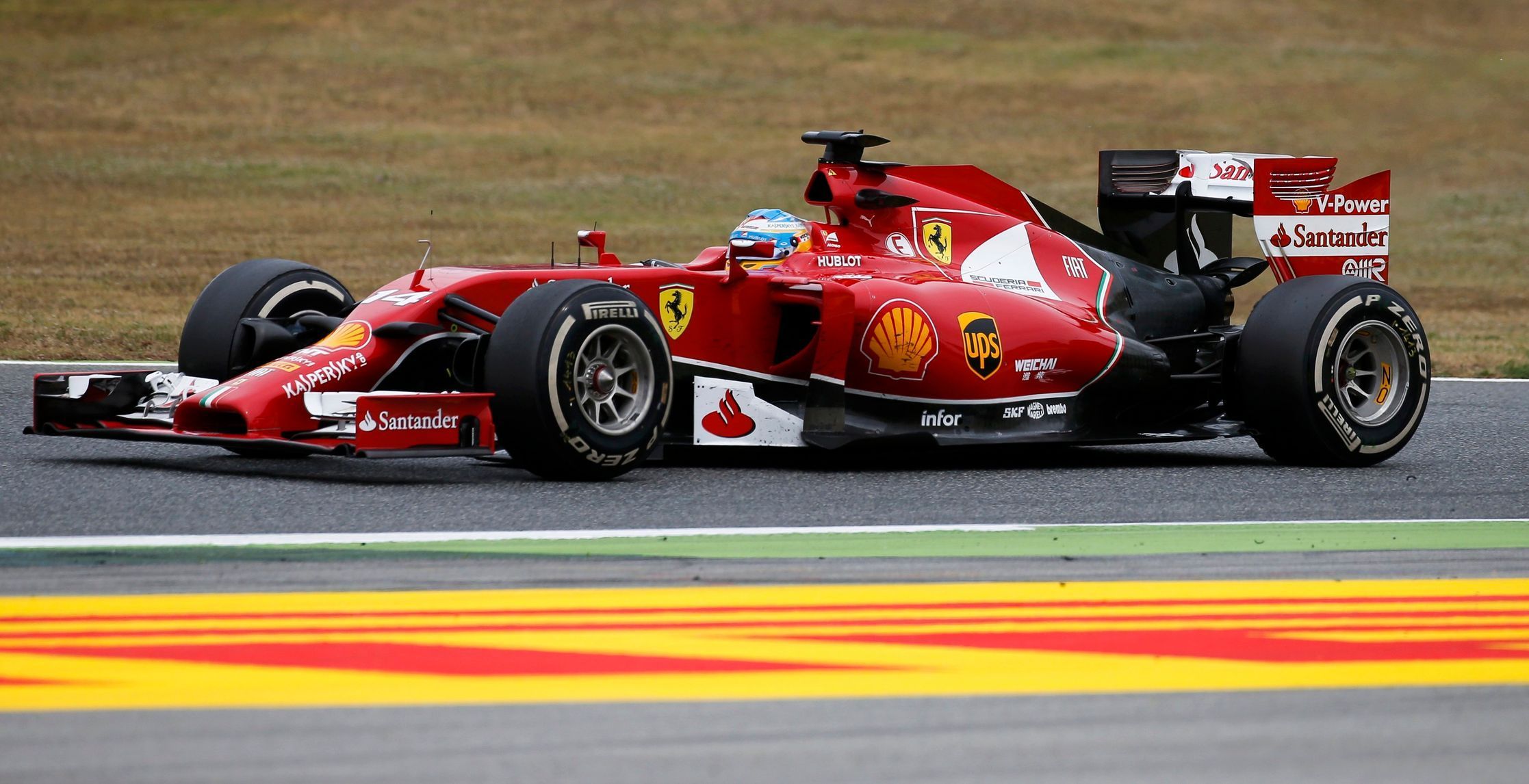 Ferrari Formula One driver Alonso of Spain drives during the Spanish F1 Grand Prix at the Barcelona-Catalunya Circuit in Montmelo