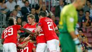 Barcelona sice porazila Spartak Moskva, 3:2, ovšem ještě dvacet minut před koncem zápasu prohrávala 1:2.