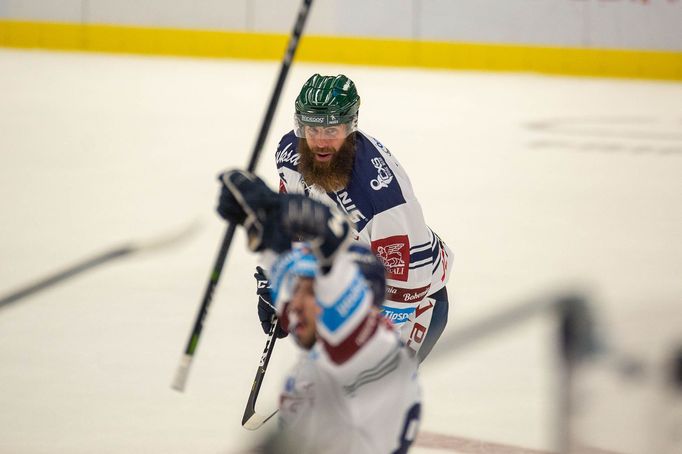 33. kolo hokejové Tipsport extraligy, Vítkovice - Třinec: Jan Výtisk se raduje ze vstřeleného gólu.