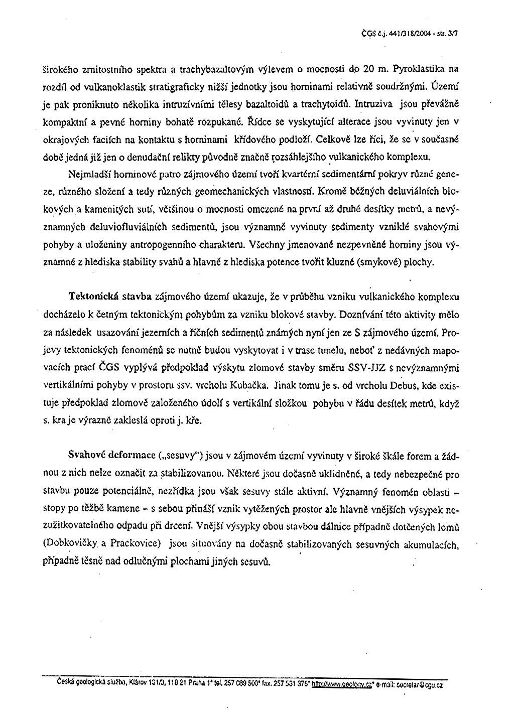 Dokument k D8 - Česká geologická služba