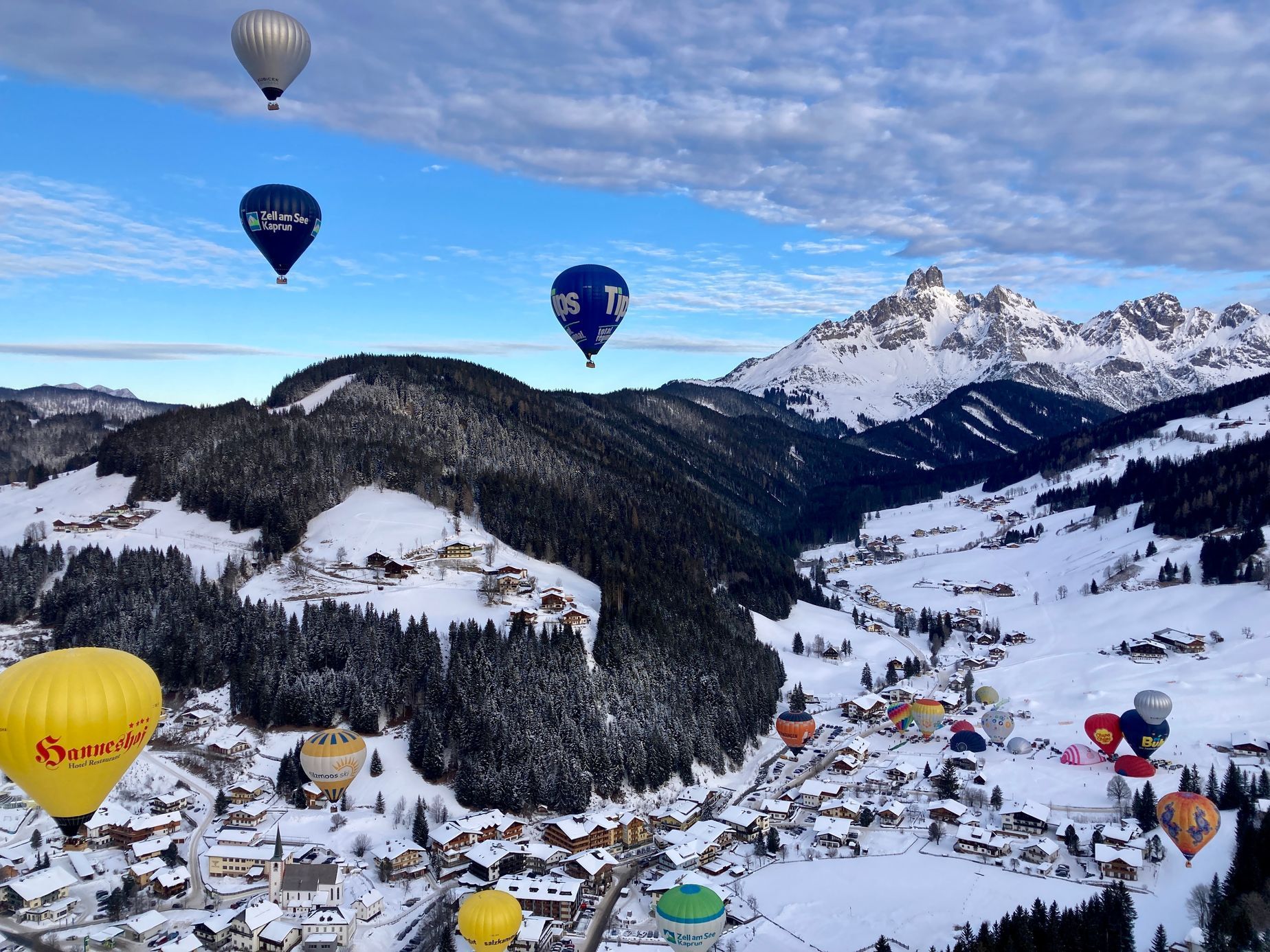 Zimní balonová fiesta Filzmoos