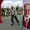 Jaroslav Lobkowicz poprvé na bruslích