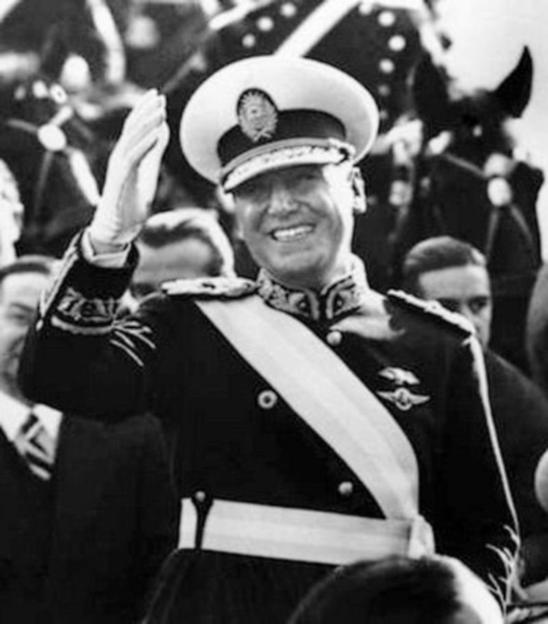 Juan Perón, někdejší argentinský prezident, manžel Evity