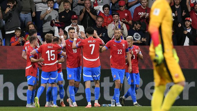 Radost Čechů v utkání proti Černé Hoře v kvalifikaci na MS 2026