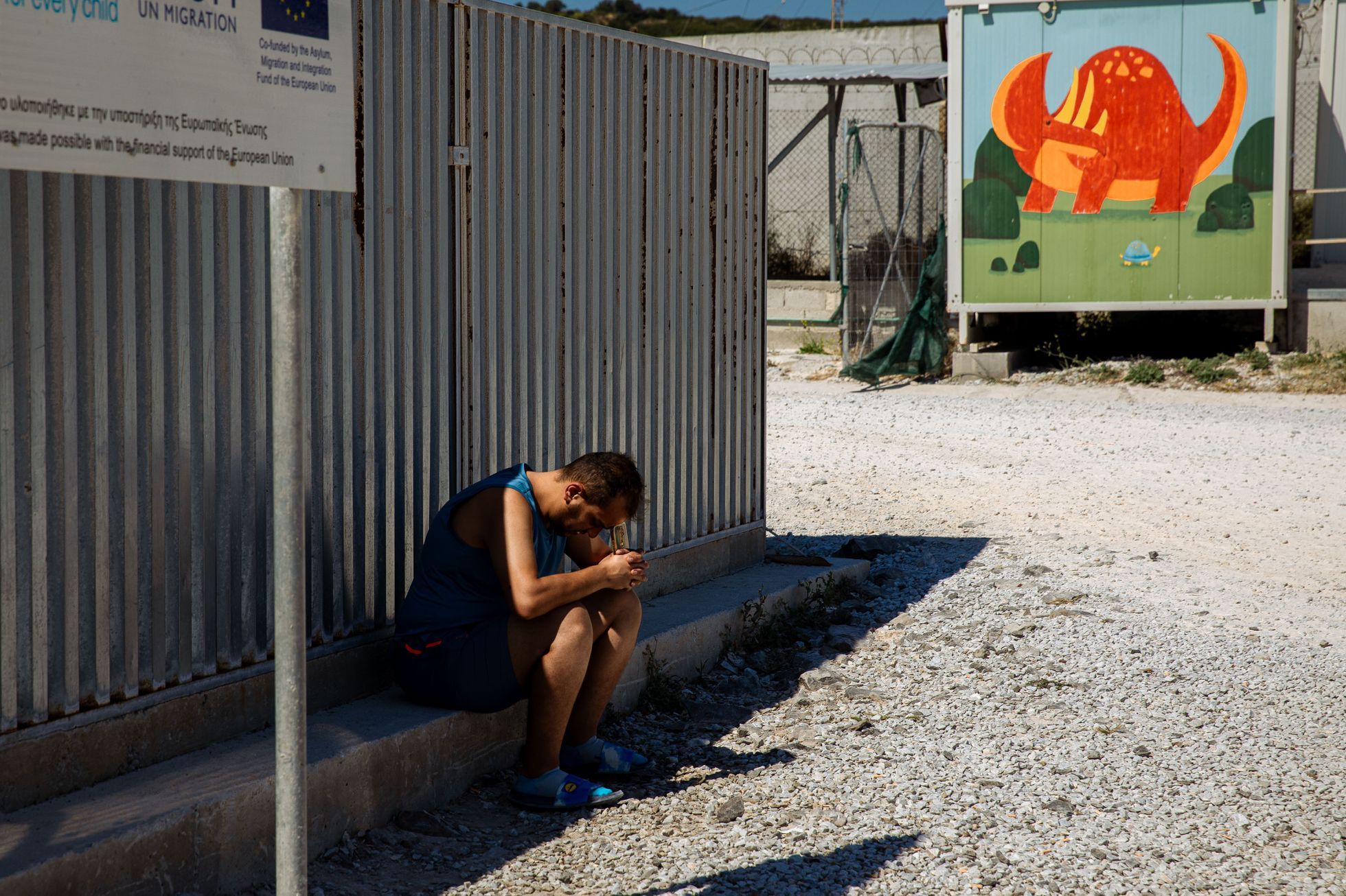 Uprchlický tábor Kara Tepe na ostrově Lesbos v Řecku, uprchlíci, migranti, uprchlická krize