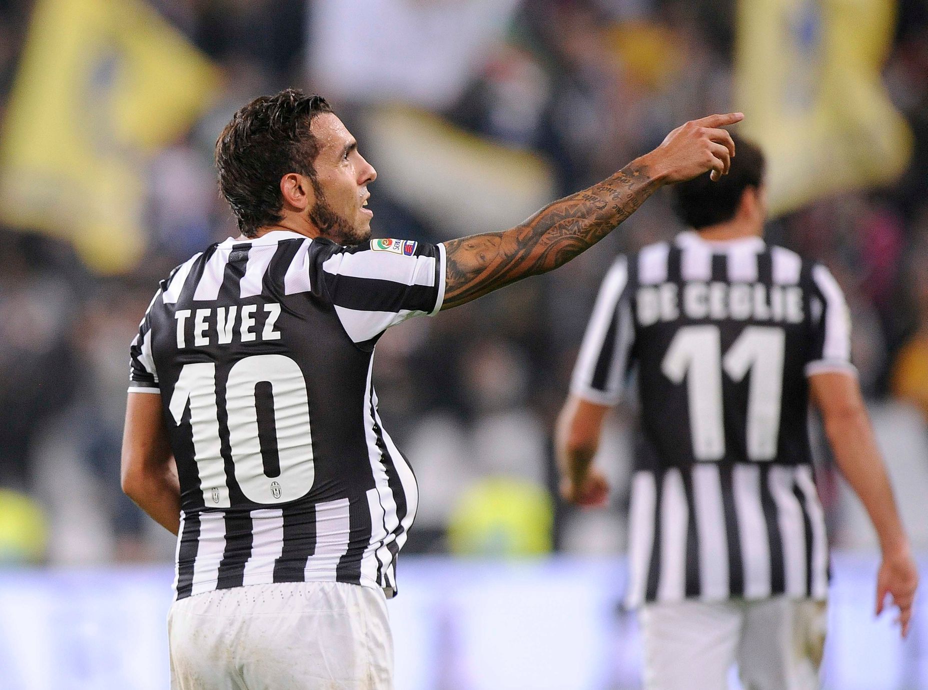 Tevez slaví gól Juventusu