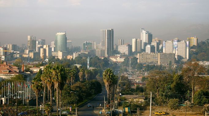 Hlavní město Etiopie Addis Abeba.