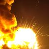 Výbuch rakety Antares na Wallops Island.