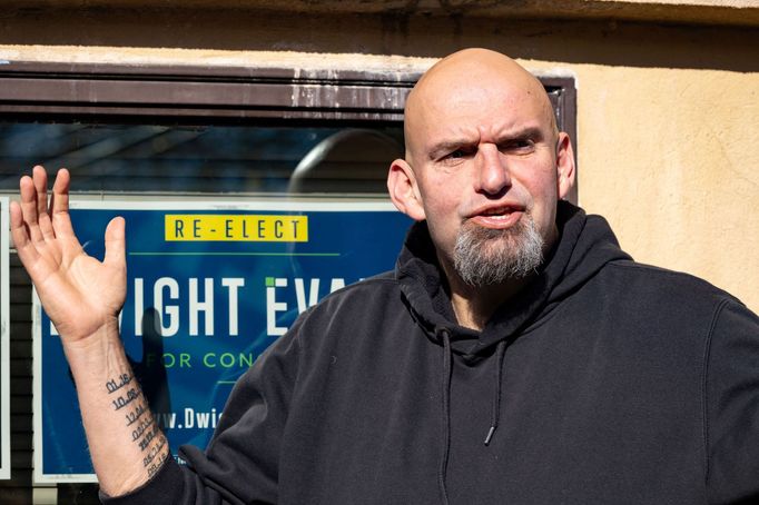 Nový demokratický senátor za Pensylvánii John Fetterman