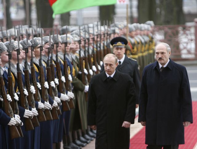 Rusko Bělorusko Putin Lukašenko
