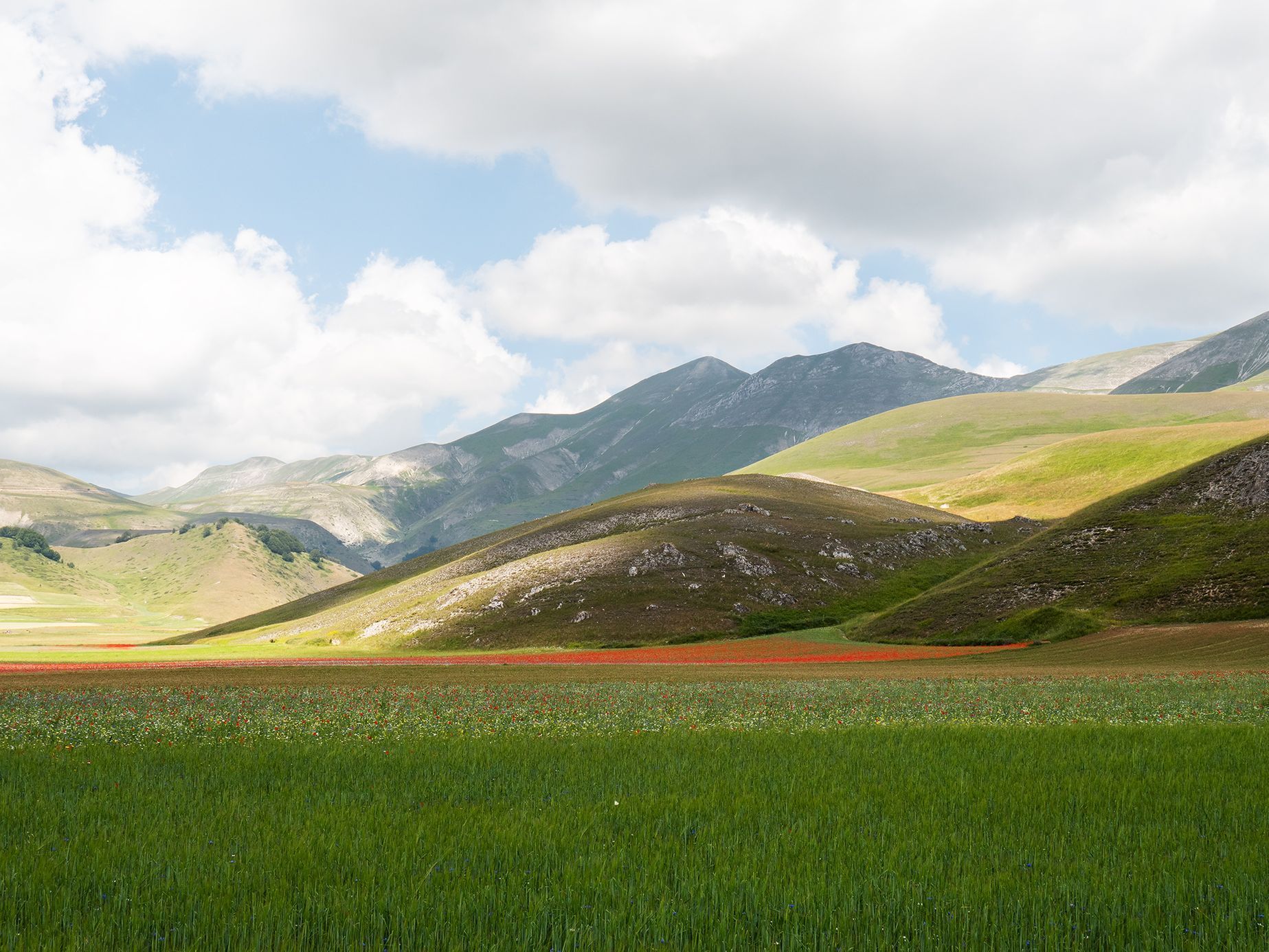 Castelluccio, dva roky po ničivém zemětřesení