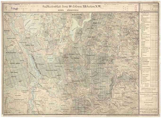 Vzácné originální rukopisy 3. vojenského mapování v měřítku 1:25 000 z vídeňského archivu, jež byly předány po vzniku Republiky československé tehdejší Státní sbírce mapové.