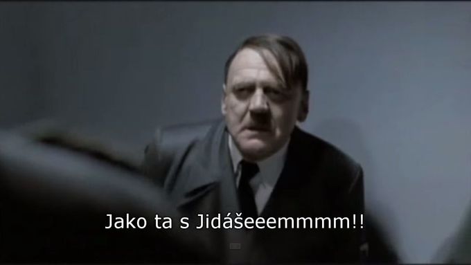 Hitler v předělávce slavného videa zuří nad otázkami z češtiny