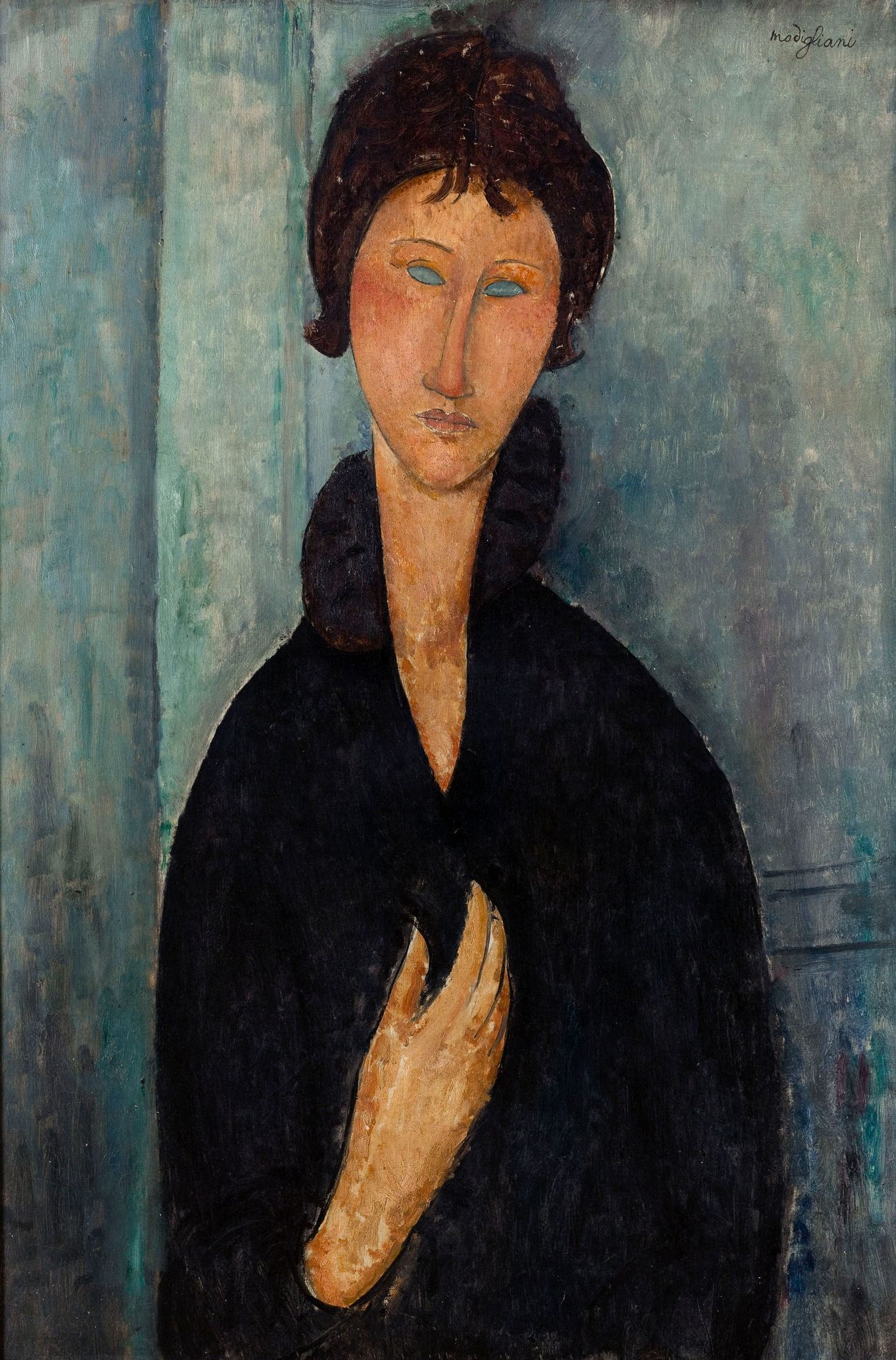 Amedeo Modigliani: Žena s modrýma očima