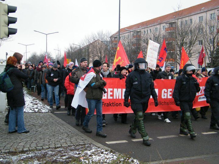 Pochod proti neonacistům v Drážďanech