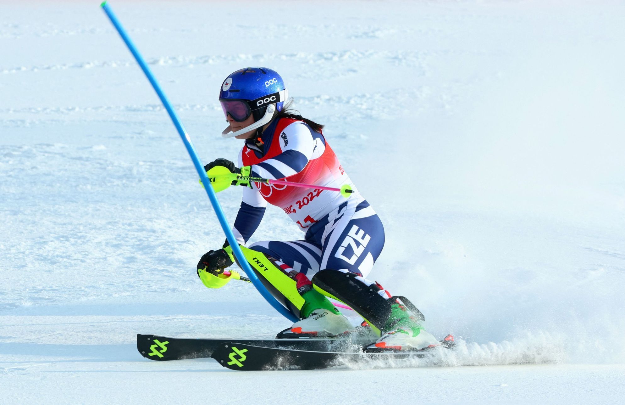 Martina Dubovská v 1. kole olympijského slalomu