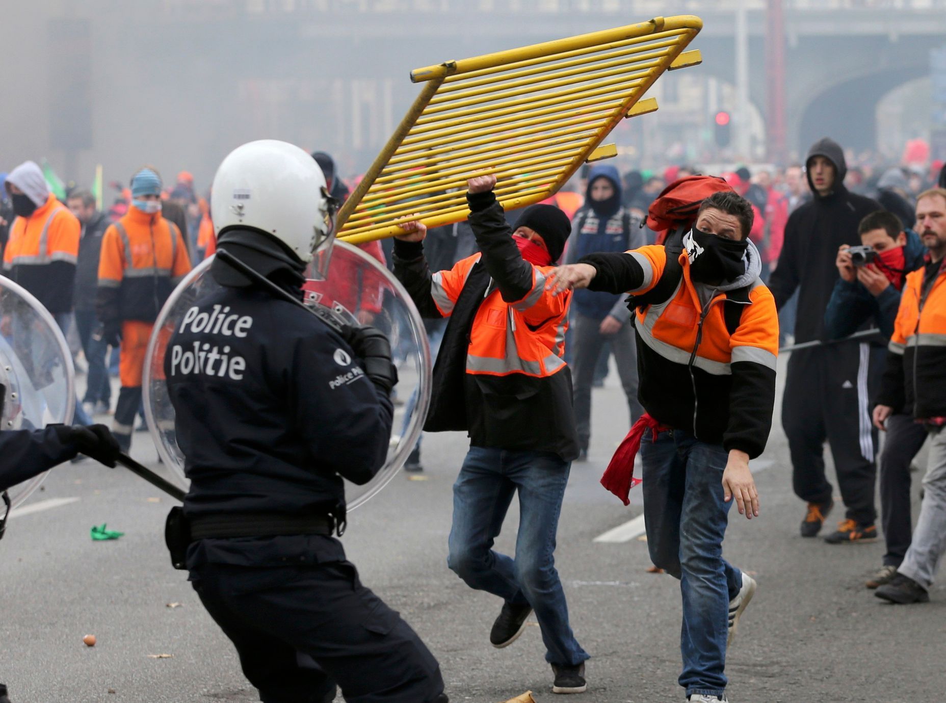 Belgie - Brusel - demonstrace