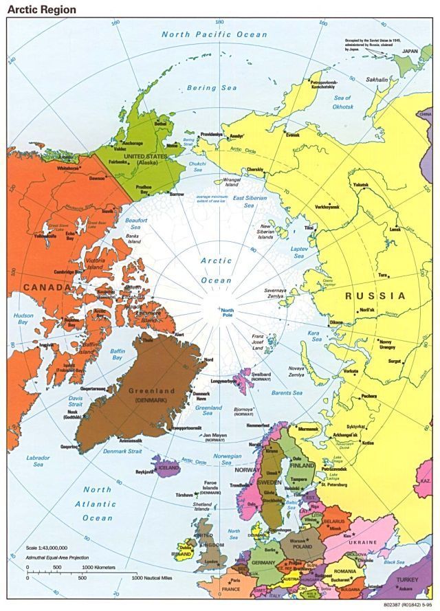 Mapa Arktidy