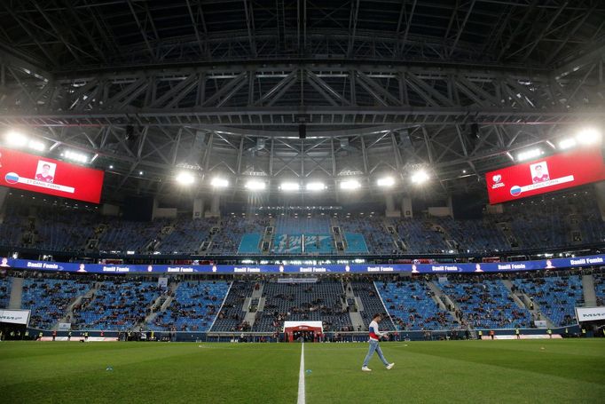 Soccer Football - Euro 2020 Qualifier - Group I - Russia v Belgium - Saint Petersburg Stadium, Saint Petersburg, Russia - November 16, 2019  General view inside the stadi