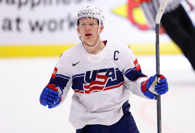 Slovensko - USA, MS v hokeji 2024 (Brady Tkachuk)