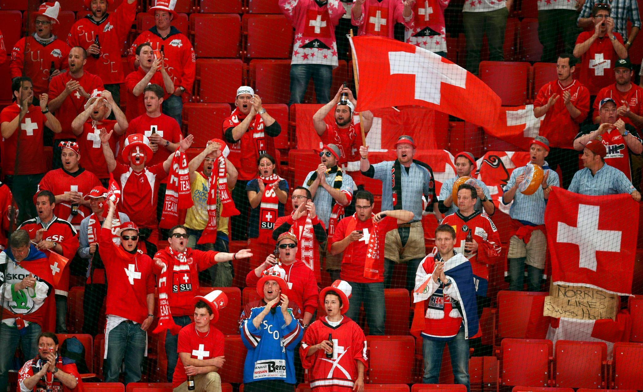 Švýcarsko vs. Norsko na hokejovém šampionátu