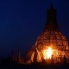 The Temple of Grace burns on the last day of the Burning Man 2014 &quot;Caravansary&quot; arts and music festival in the Black Rock Desert of Nevada