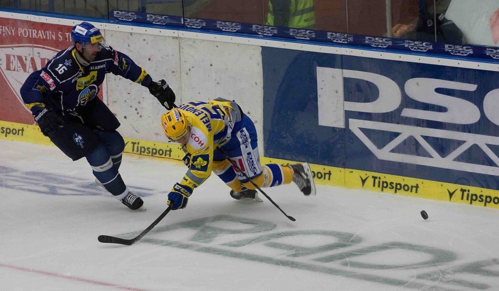 Zlín vs. Kladno, utkání hokejové extraligy (Melenovský)