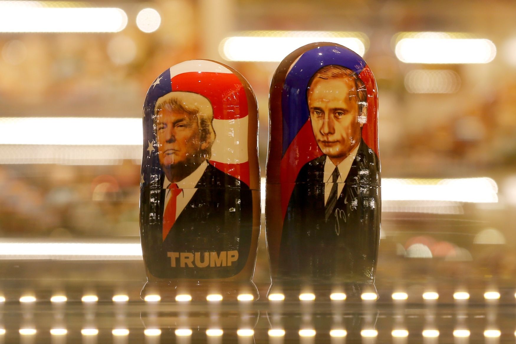 Donald Trump Vladimir Putin matrjoška Moskva