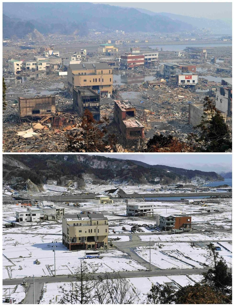 Japonsko rok po tsunami - "tehdy a nyní" - kombo