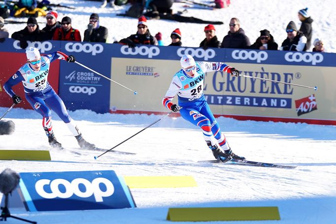 Michal Novák při sprintu SP v Davosu 2018