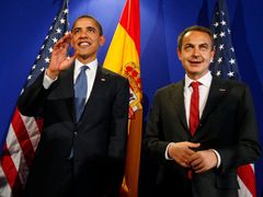 Španělský premiér Jose Luis Rodriguez Zapatero a Barack Obama.